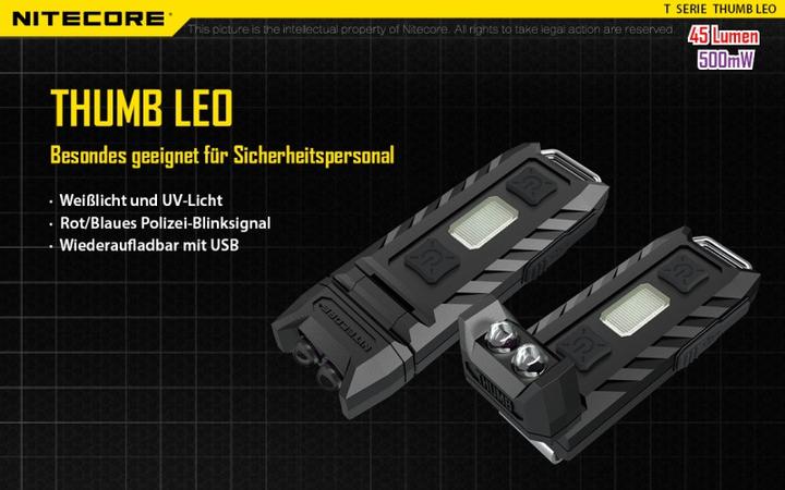 Actual product image Nitecore Thumb UV (7.40 cm, 45 lm)