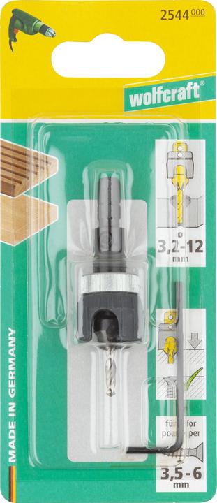 Actual product image wolfcraft wolfcraft 1 Vorbohrer m Senker+Tiefenst. ø3,2x12mm (12 mm, 3.2 mm)