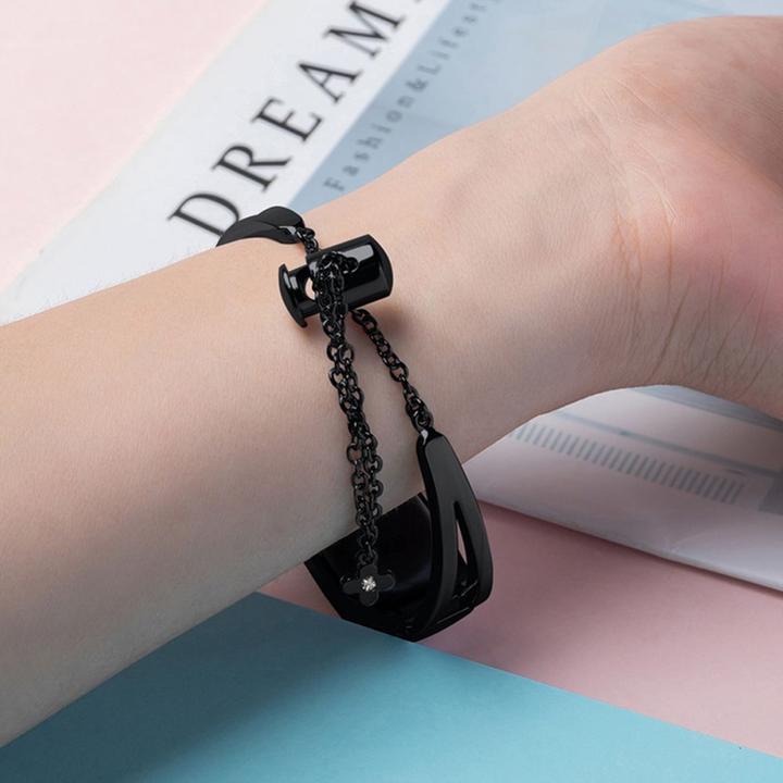 Immagine prodotto Hurtel Cinturino di ricambio in metallo per Xiaomi Mi Band 6 / 5 / 4 / 3 nero (Acciaio inossidabile)