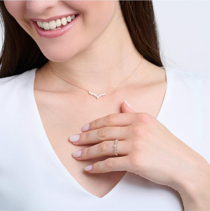 Produktbild Thomas Sabo Ring Eiskristalle Roségold (58, 925 Silber)