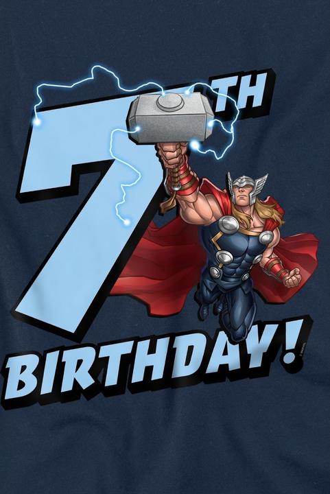 Actual product image Thor Childrens/Kids 7th Birthday T-Shirt (128)