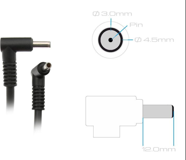 Actual product image HP ZBook 230W Slim Smart 4.5mm AC Adapter (230 W)