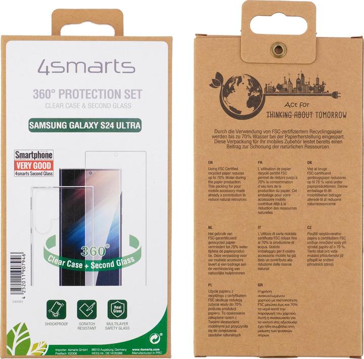 Actual product image 4smarts 360° Protection Set for Samsung Galaxy S24 Ultra (Samsung Galaxy S24 Ultra)