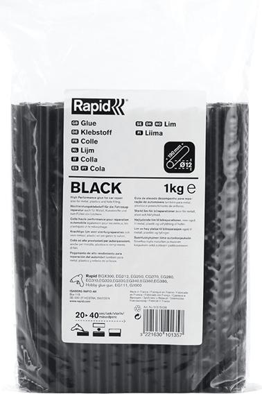 Produktbild Rapid Schwarze Klebesticks Ø12x190mm 1,0 kg, Beutel