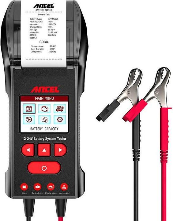 Ancel Battery tester with printer