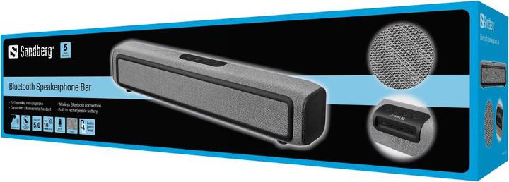 Produktbild Sandberg Bluetooth Speakerphone Bar (8 h, Stromversorgung über USB, Batteriebetrieb)