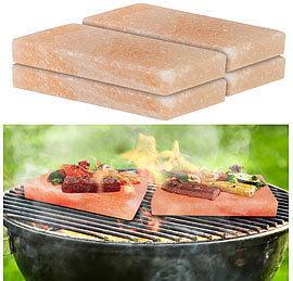 Actual product image Rosenstein & Söhne Set of 4 salt stones for barbecue, 10 x 20 x 2.5 cm