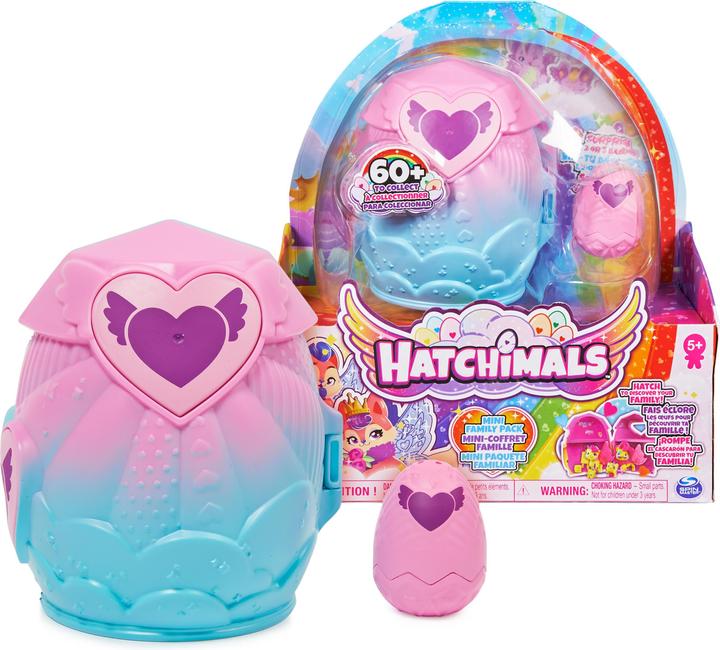 Hatchimals Mini-Family Pack, Spielset mit 3 CollEGGtibles-Figuren und bis zu 3 Überraschungs-Babies