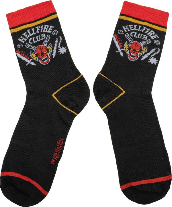Actual product image Cinereplicas Stranger Things: Hellfire Club socks (3 pairs (pack of 3, 40)