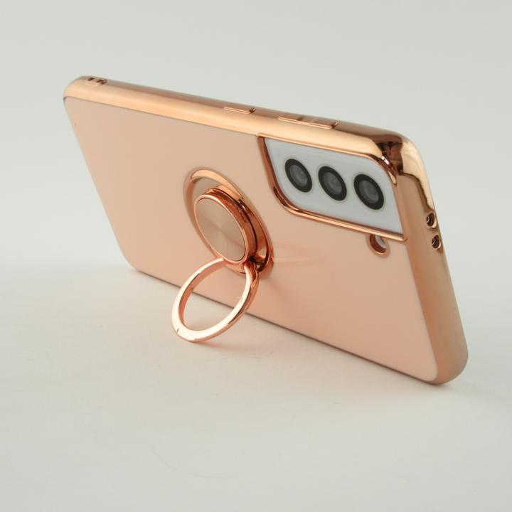 Produktbild PhoneLook Hülle Gummi Bronze mit Ring (Samsung Galaxy S21 5G)