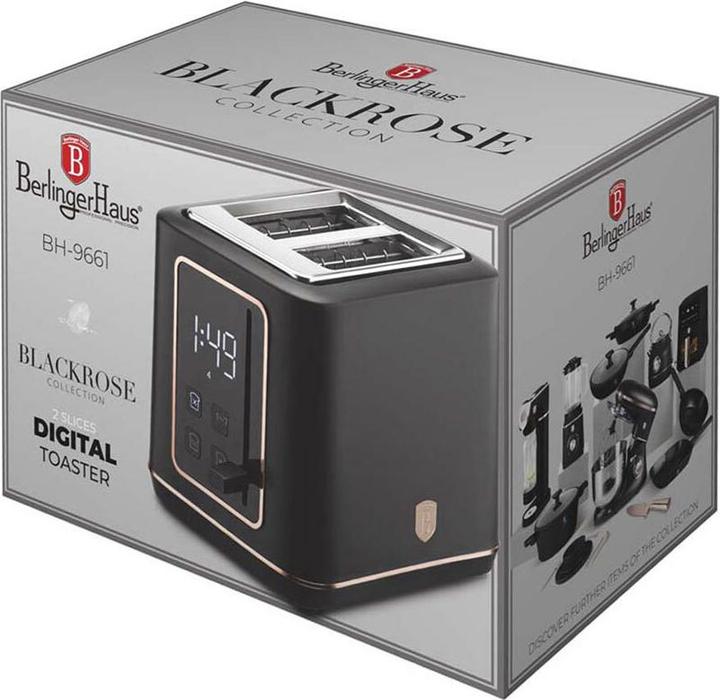 Productafbeelding BerlingerHaus Haus Toaster mit Digitalanzeige Black Rose Collection (EU-stekker)