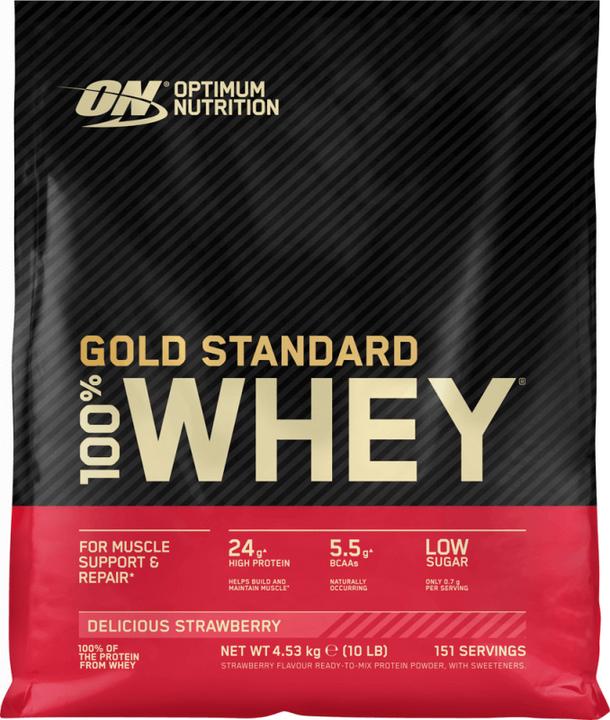 Image du produit Optimum Nutrition 100% Whey Gold Standard (Delicious Strawberry, 1 pcs, 4540 g)