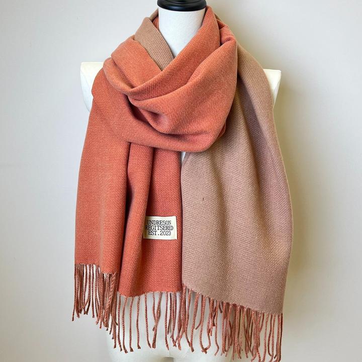 Produktbild Only-Bags.Store Doppelseitiger Schal Zwei Farben Einfacher Basic Imitation Kaschmir Quaste Schal Herbst Winter