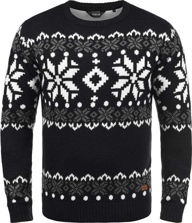 Actual product image Solid Norwig Men's Jumper Chunky Knit Pullover With Crew Neck (XL)
