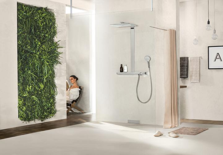Produktbild hansgrohe HG Showerpipe RAINMAKER SELECT 460 3jet DN 15 EcoSm Version 9 l/min weiss/chrom