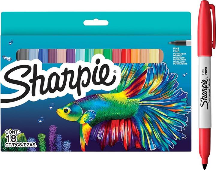 Produktbild Sharpie Permanent Marker Fine (Mehrfarbig, 1 mm, 18 x)