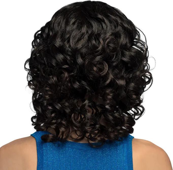 Image du produit Boland Perruque Cocktail noir cheveux mi-longs, bouclés, dan box