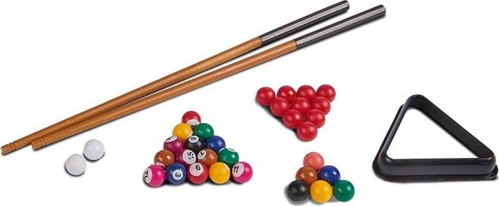 Image du produit Noris 606167704 Billard et snooker avec 2 queues, 16 boules de billard et 17 boules de snooker et triangle
