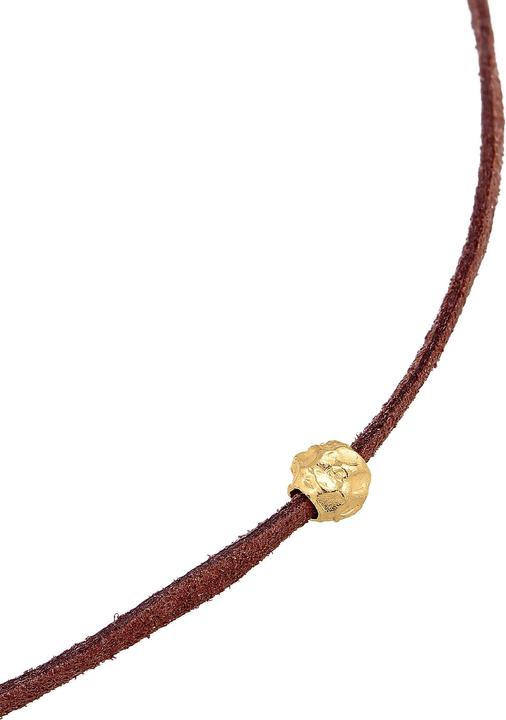 Image du produit Elli Bead, Choker, Boule, Organic (Argent sterling 925, Similicuir, Pas de pierre, 36 cm)