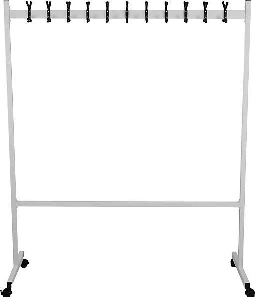 Produktbild eurokraft basic Garderobenständer, mobil, HxT 1700x550 mm, 2x11 Haken