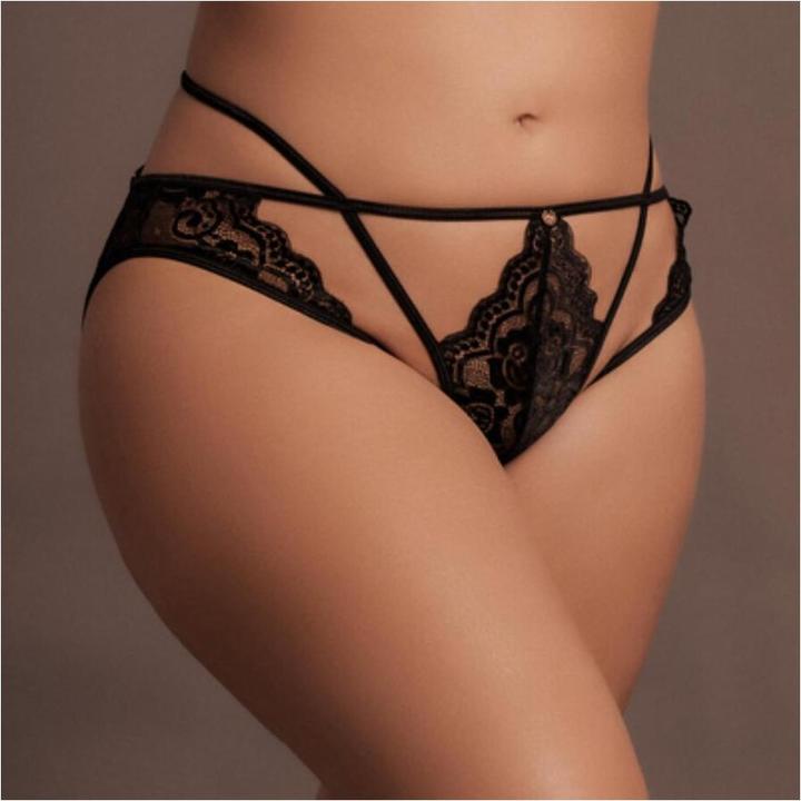 Actual product image Le Désir LÈna - Brief with Adjustable Sliders and Golden Details - Plus Size (XXL)