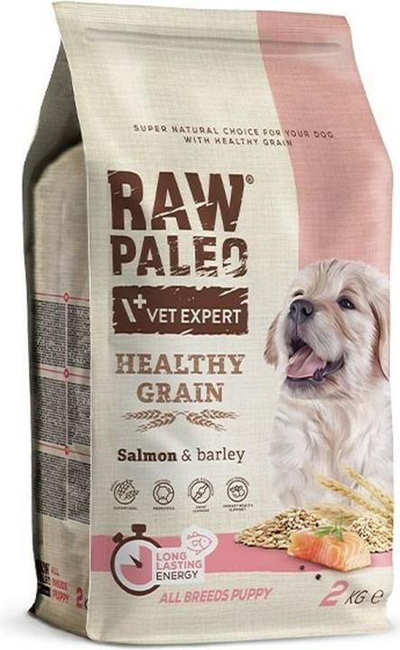 Actual product image Raw Paleo Healthy Grain Puppy Salmon & Barley (Puppy + kitten, 1 pcs., 2000 g)
