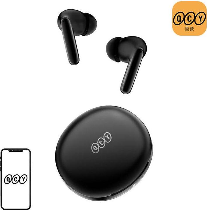 Image du produit QCY Écouteurs intra-auriculaires sans fil T13 ANC 2 TWS - noir (ANC, 7 h, Sans fil)