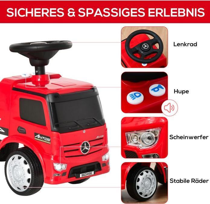 Produktbild Swisshandel24 Kinderfahrzeug Rutscherauto Rutscherfahrzeug von Mercedes ANTOS-LKW-Stil mit Licht für Kinder von 12