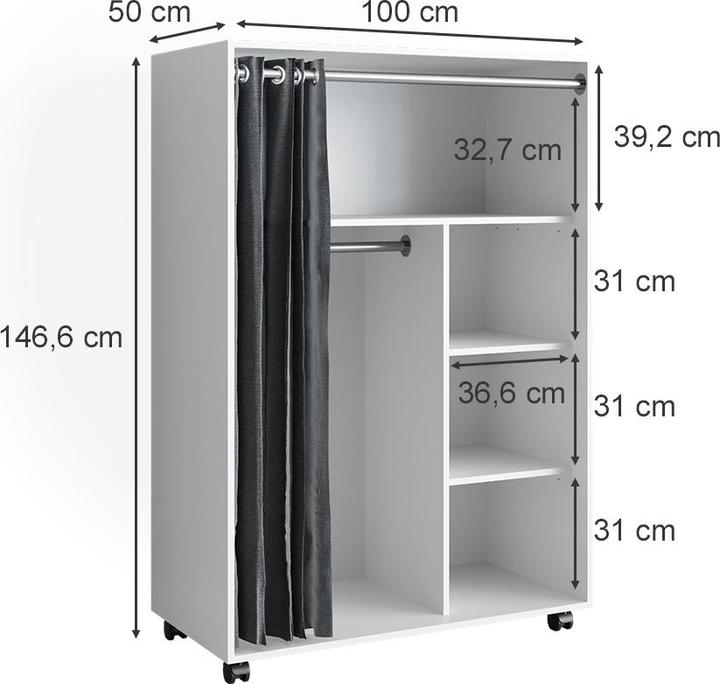 Image du produit Vicco Doros (100 x 50 x 147 cm)