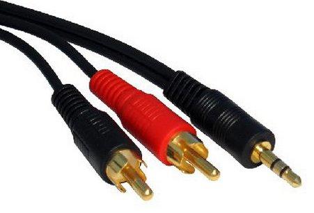 Produktbild Rs Pro 3.5mm Stereo to Twin RCA Cable - 1 Metre (1 m, 3.5mm Klinke (AUX), Cinch)