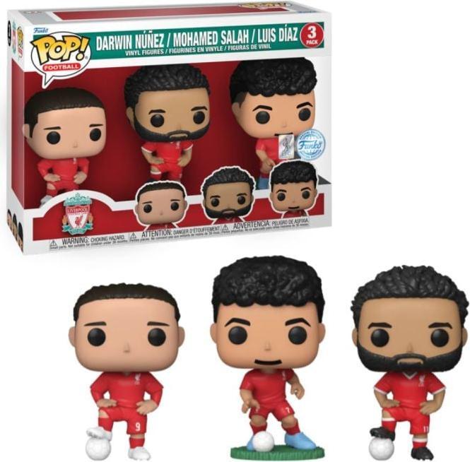 Image du produit Funko POP! 3-Pack Liverpool Darwin Núñez / Mohamed Salah / Luis Díaz Exclusive