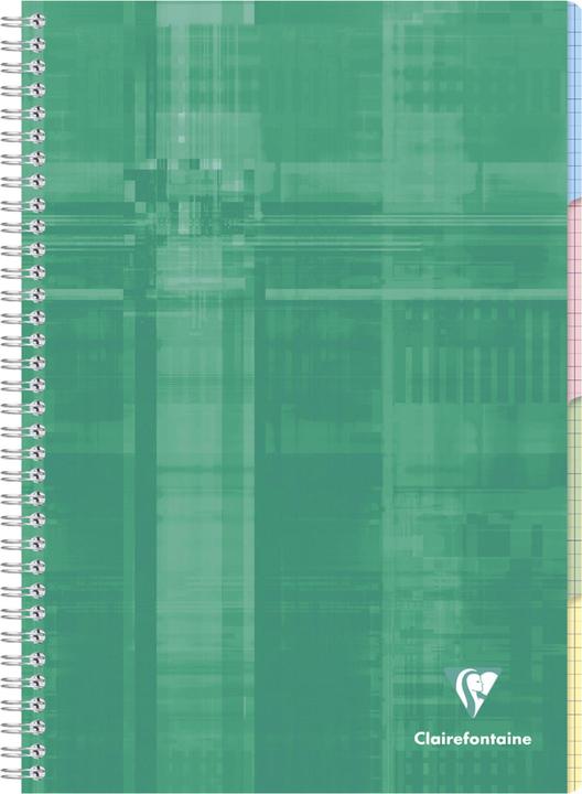 Immagine prodotto Clairefontaine Quaderno a spirale con indice (A4, Quadretti, Copertina rigida)