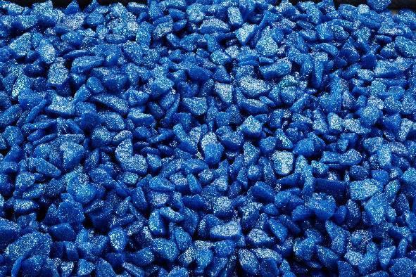 Actual product image Europet Ornamental Gravel Ø 6-9 mm, Ocean Blue, 2kg (Embellishment, other items)