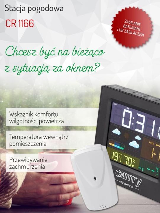 Image du produit Camry CR 1166 Station météorologique numérique courant alternatif/pile