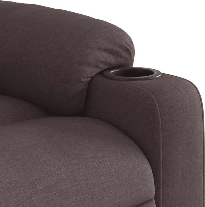 Actual product image VidaXL Massage chair with stand-up aid dark brown fabric