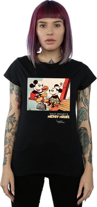 Immagine prodotto Disney Mickey Mouse Building A Building Maglietta Donna (L)