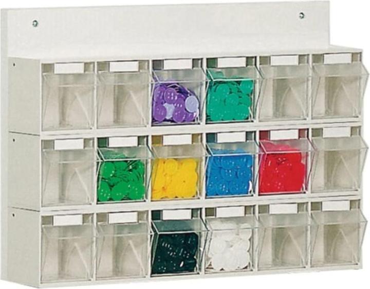 Image du produit Lockweiler Magasin transparent H410xL600xP108mm 18 x B plastique blanc
