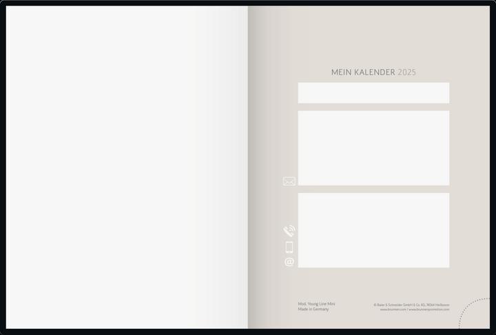 Immagine prodotto rido/idé 7013607035 Calendario tascabile Young Line Mini (2025) 'Motivazione'| 2 pagine = 1 (A6, Tedesco)