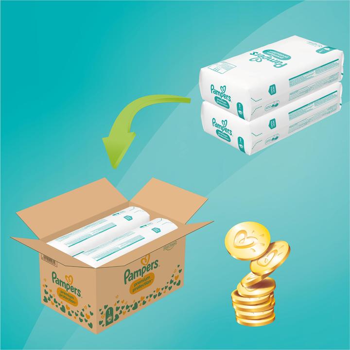 Produktbild Pampers Premium Protection (Gr. 1, Halbmonatsbox, 96 Stück)
