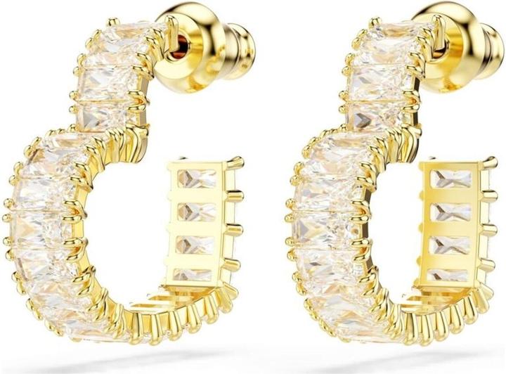 Image du produit Swarovski Matrix Créoles Baguette Taille Coeur Petit Or Blanc (Métal Swarovski)