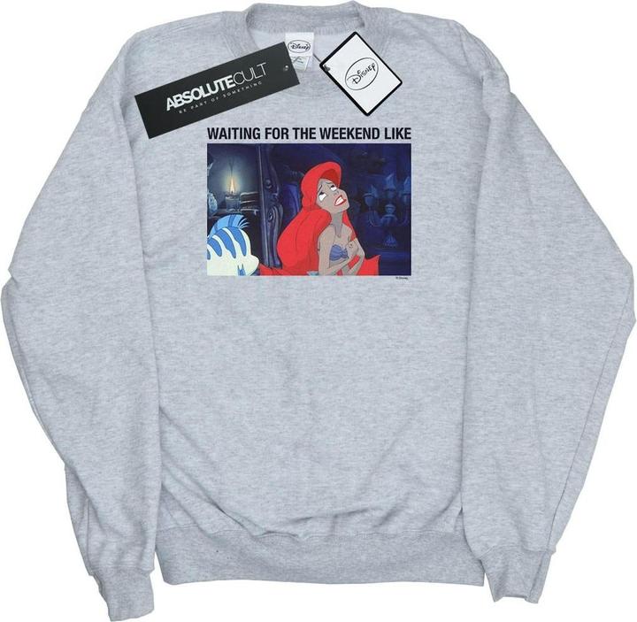 Actual product image Disney Mens The Little Mermaid Waiting For The Weekend Sweatshirt (XL)