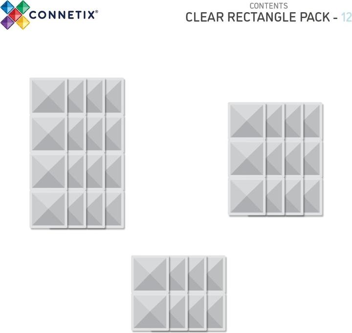 Image du produit Connetix Clear Rectangle Pack 12 pc