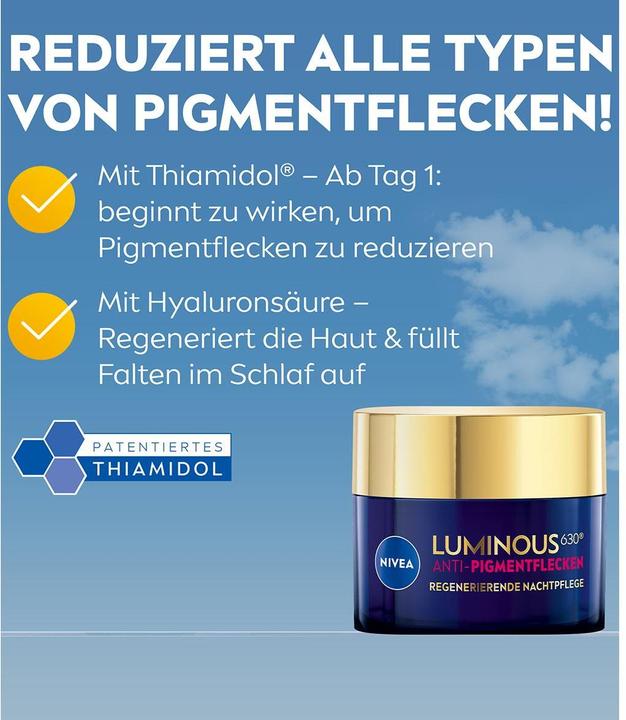 Produktbild NIVEA Cellular Luminous630 Anti-Pigmentflecken Nachtcreme (50 ml, 24h Creme)