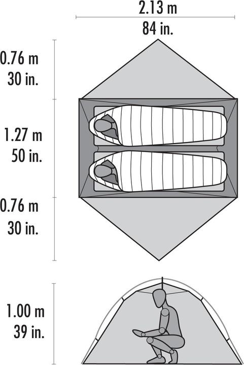 Produktbild Msr Hubba Hubba NX (Kuppelzelt, 1.54 kg, 2 Personen)