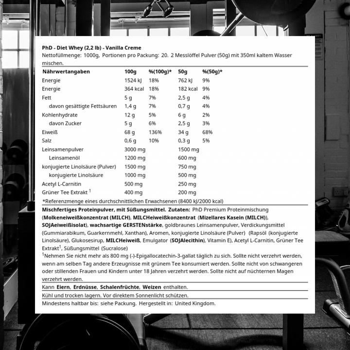 Image du produit PhD Nutrition Diet Whey (Vanille, 1 pcs, 1000 g)