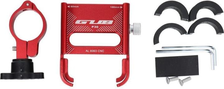 Immagine prodotto OEM Bicycle accessory GUB bike holder for mobile phone P30 Aluminium red