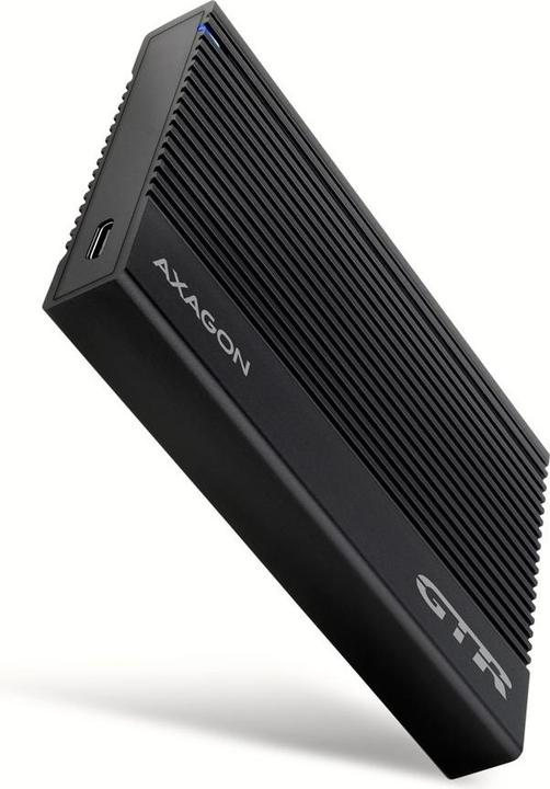 Actual product image Axagon EE25-GTR USB-C 3.2 Gen 2 - SATA 6G, 2.5" external hard drive enclosure, corrugated - black (2.5")