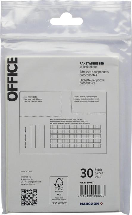 Office Paketetiketten gross