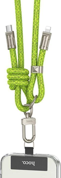 Image du produit Hoco Cable EOL lanyard shape cable Type C to Lightning PD 20W GH7 1,8 m fluorescent green (1.80 m)