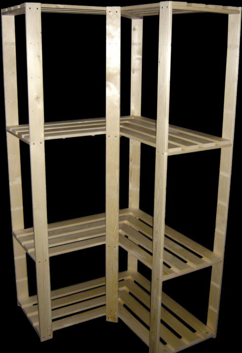 Image du produit DIY-Wood Etagère d'angle Haute (40 x 80 x 170 cm)